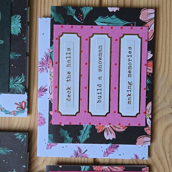 Handmade Mini Christmas Cards Boxed Set of 6 - Picture 10 of 12